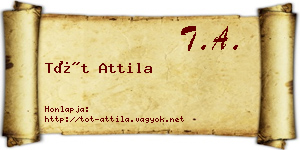 Tót Attila névjegykártya