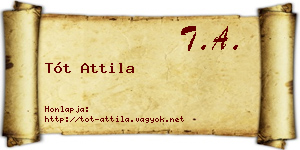 Tót Attila névjegykártya