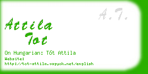 attila tot business card