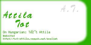 attila tot business card